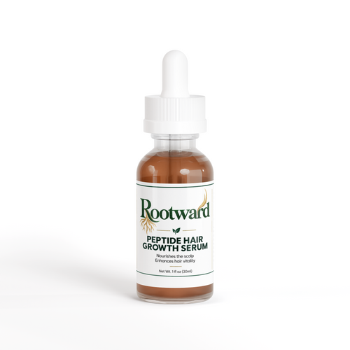 Rootward 5-Peptide Scalp Serum bottle, front