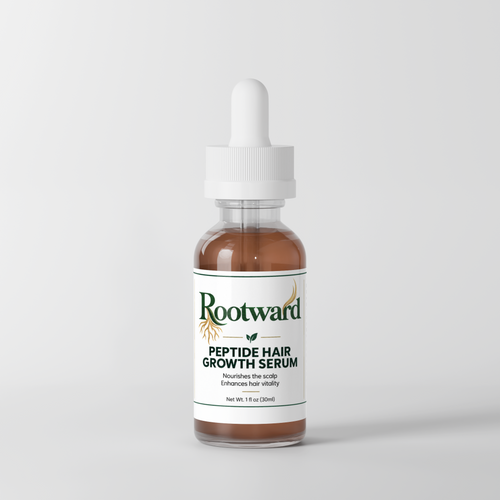 Rootward 5-Peptide Scalp Serum bottle, angled